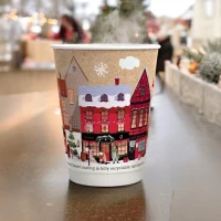 Christmas Aqueous D/w Cup 8oz  X 500