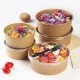 Brown Kraft 44oz Round Salad Bowl with a Plastic Lid