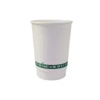 Compostable D/w 12oz White Cup X 500