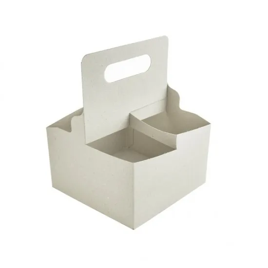 Grey 4 Cup Carrier With Handle X 200