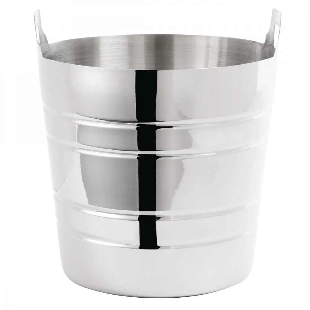 Ice Bucket 9pt High Handle Ribbed 8''