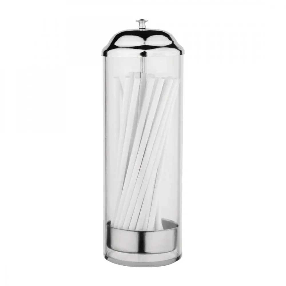 Straw Dispenser Chrome Top