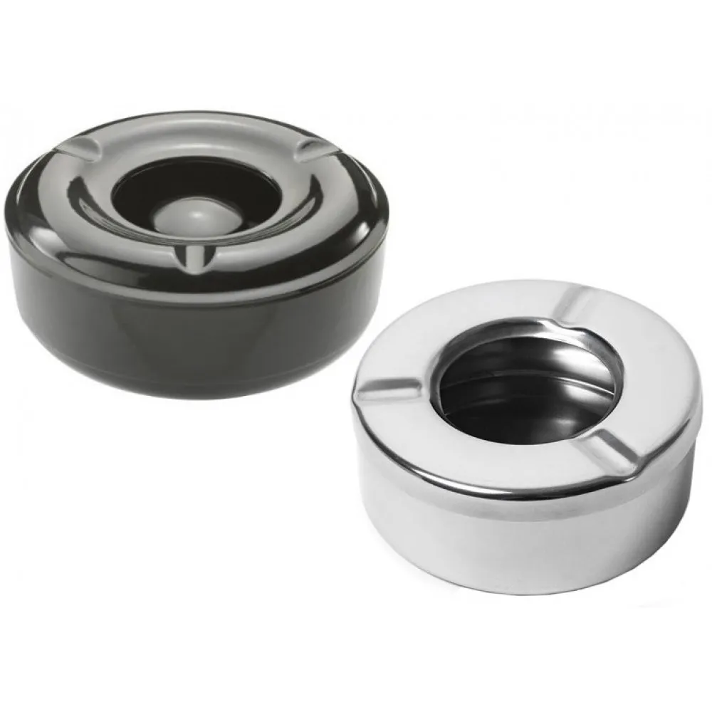 Windproof Ashtray Black 14cm