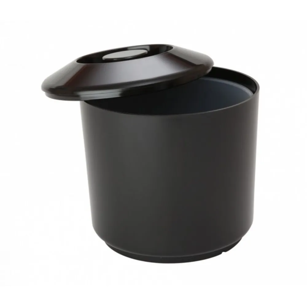 Black Plastic Ice Bucket With Lid 10ltr