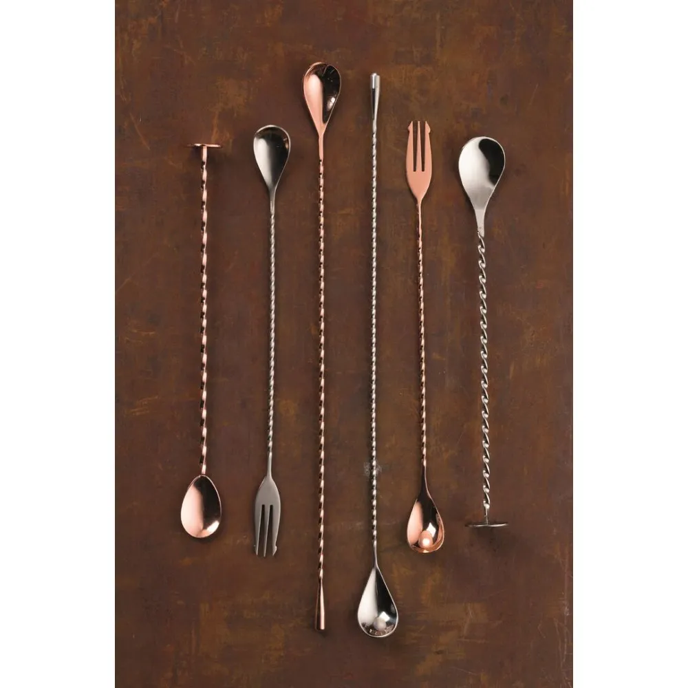 Copper Cocktail Mixing Spoon 10.5''