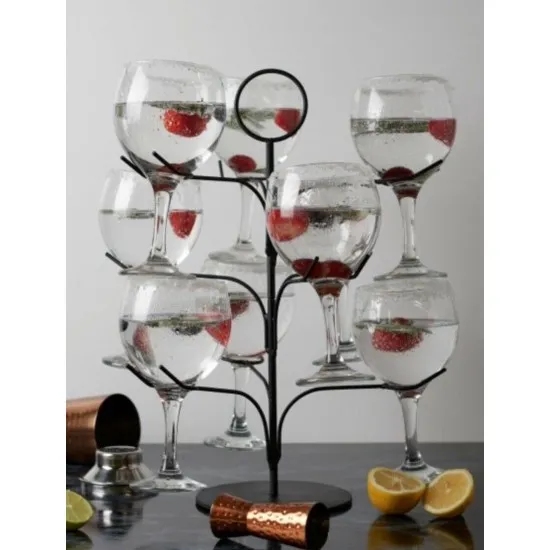 Cocktail Tree Black Holds 9 Glasses