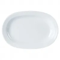 Porc Oval Winged Plate 25cm X 6