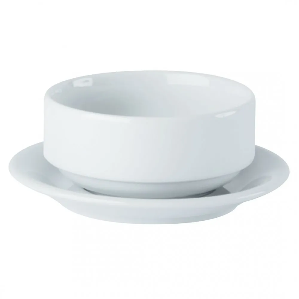 Porc Stacking Unhandled Soup Bowl 10oz (for Saucer 132116) X 6