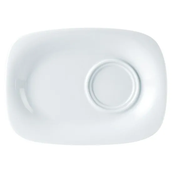 White Porcelain Rectangular Gourmet Plate 24cm
