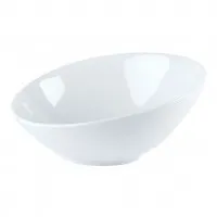 Porc Angled Bowl 23cm X 6