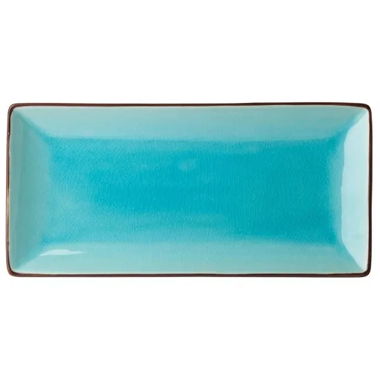 Soho Aqua Rectangular Plate 11.5x5.5''
