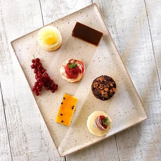 Seasons Oatmeal Rect Platter 35 X 26cm X 6