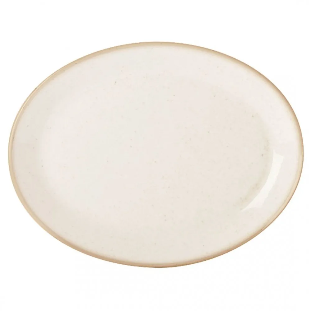 Seasons Oatmeal Oval Plate 30 X 23cm X 6