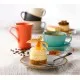 Seasons Stone Bowl Cup on Saucer
