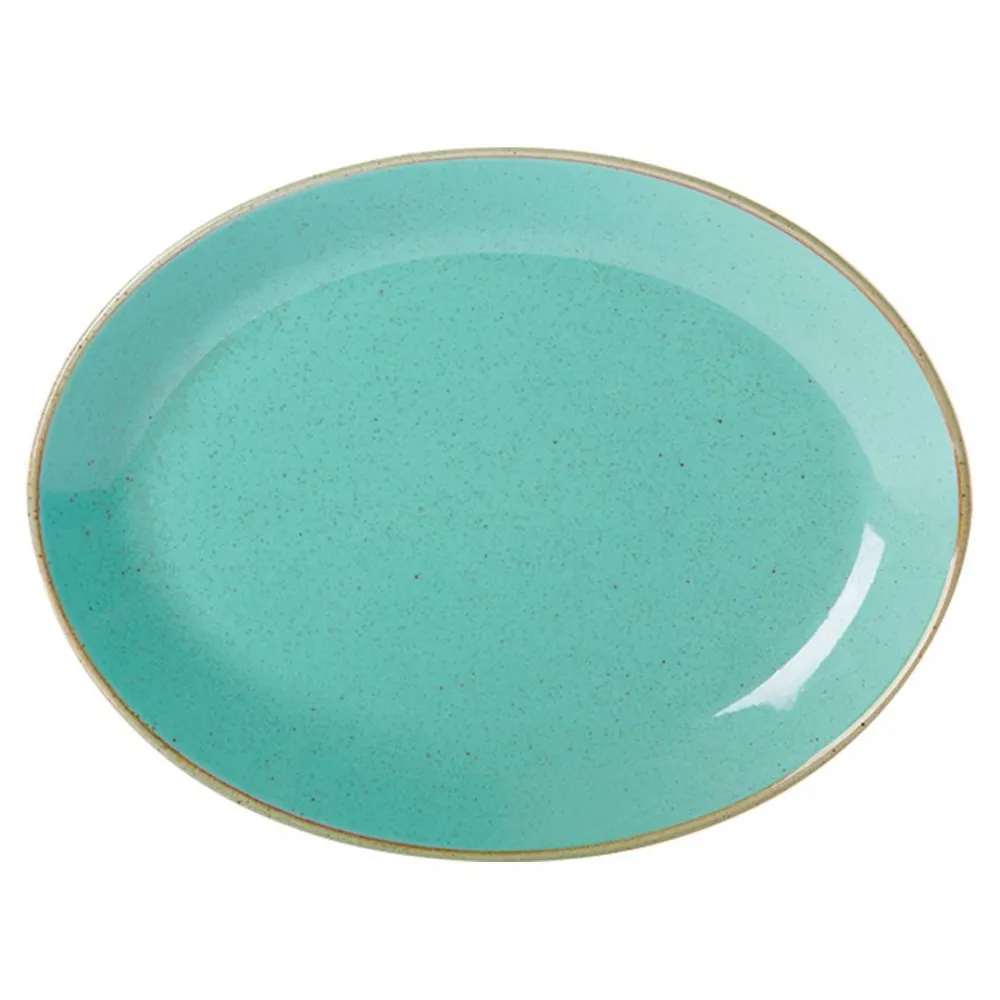 Seasons Sea Spray Oval Plate 30 X 23cm X 6