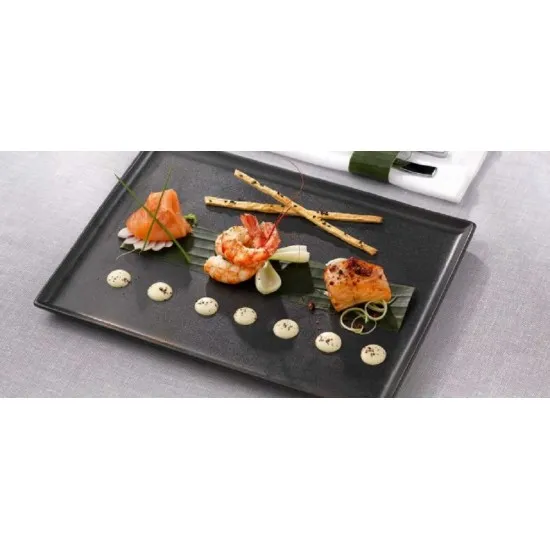 Seasons Graphite Rect Platter 35 X 25cm X 6
