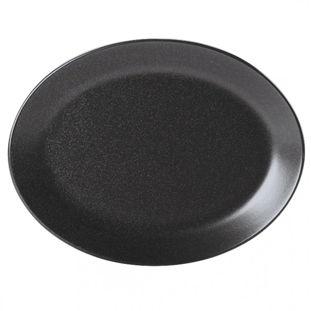 Seasons Graphite Oval Plate 30 X 23cm X 6