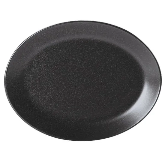 Seasons Graphite Oval Plate 31cm X 6