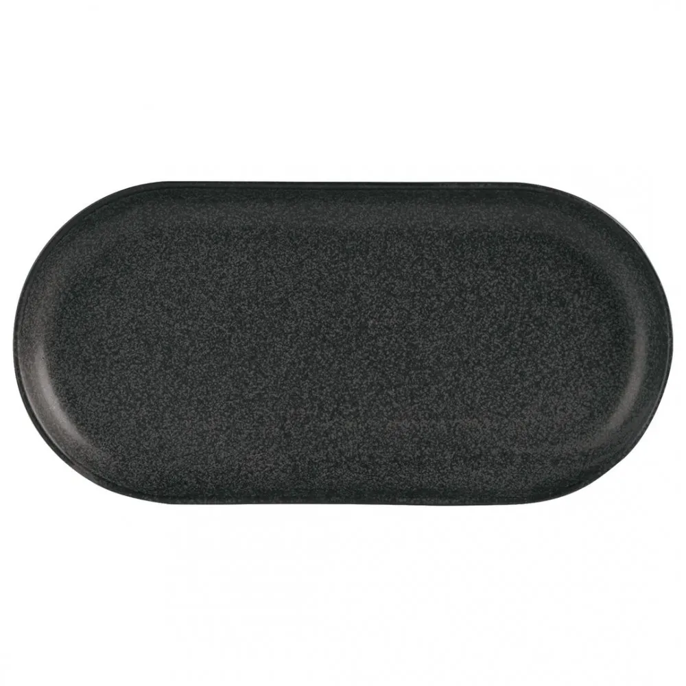 Seasons Graphite Narrow Oval Plate 30 X 15cm X 6