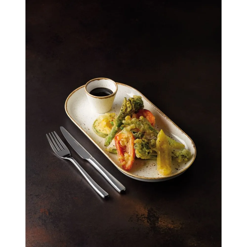 Seasons Oatmeal Narrow Oval Plate 30 X 23cm X 6