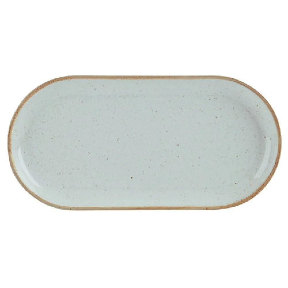 Seasons Stone Narrow Oval Plate 30 X 15cm X 6