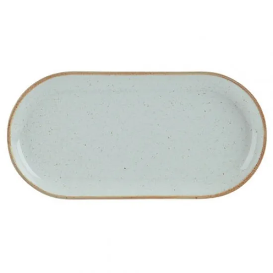Seasons Stone Narrow Oval Plate 30cm X 6