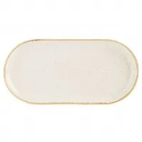 Seasons Oatmeal Narrow Oval Plate 32 X 20cm X 6