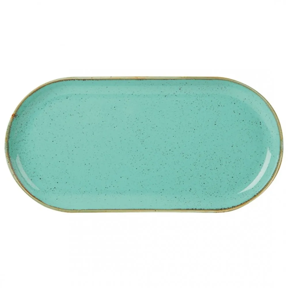 Seasons Sea Spray Narrow Oval Plate 32 X 20cm X 6