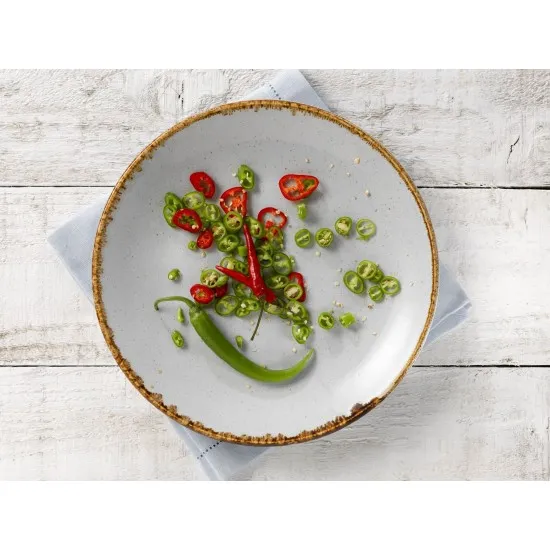 Grey Seasons Stone Narrow Oval Plate 32cm