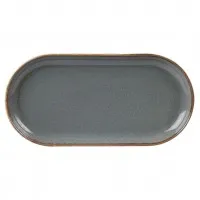 Seasons Storm Narrow Oval Plate 30cm X 6