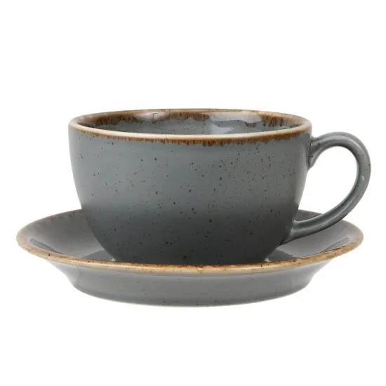 Dark Grey Seasons Storm Saucer 16cm