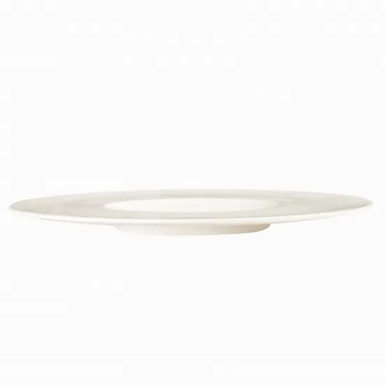 Warm White Academy Wide Rim Gourmet Plate 32cm/12.5'' X 6