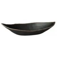 Rustic Melamine Leaf Bowl 25.5x14c