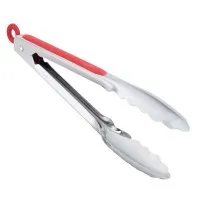 Tongs S/s Red Handle 9''