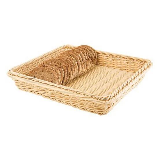 Polypropylene Rattan Basket Nature 32.5 X 26.5cm