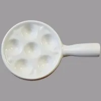 Orion Snail Dish 6 Hole With Handle White