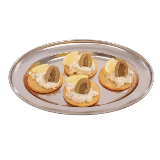 Stainless Steel Oval Platter S/s 23cm