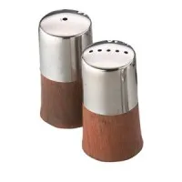 Wood Base Salt & Pepper Set Small