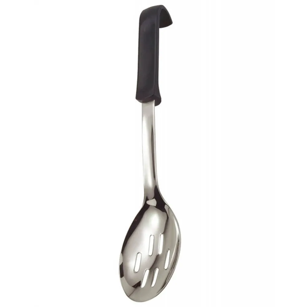 Serving Spoon Slotted 34cm Black Handle
