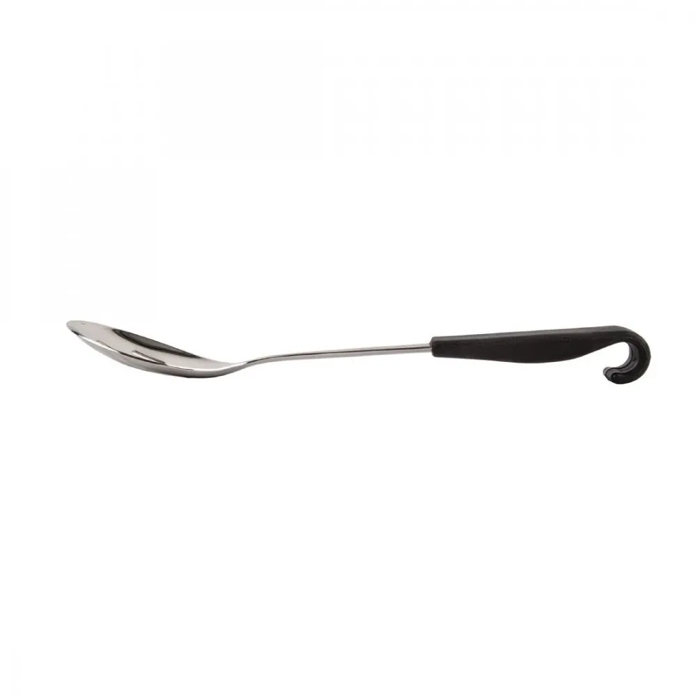 Serving Spoon Slotted 34cm Black Handle