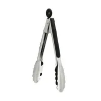 12'' Tongs S/s With Black Handle