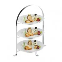 3 Tier Chrome Serving Stand Max 26