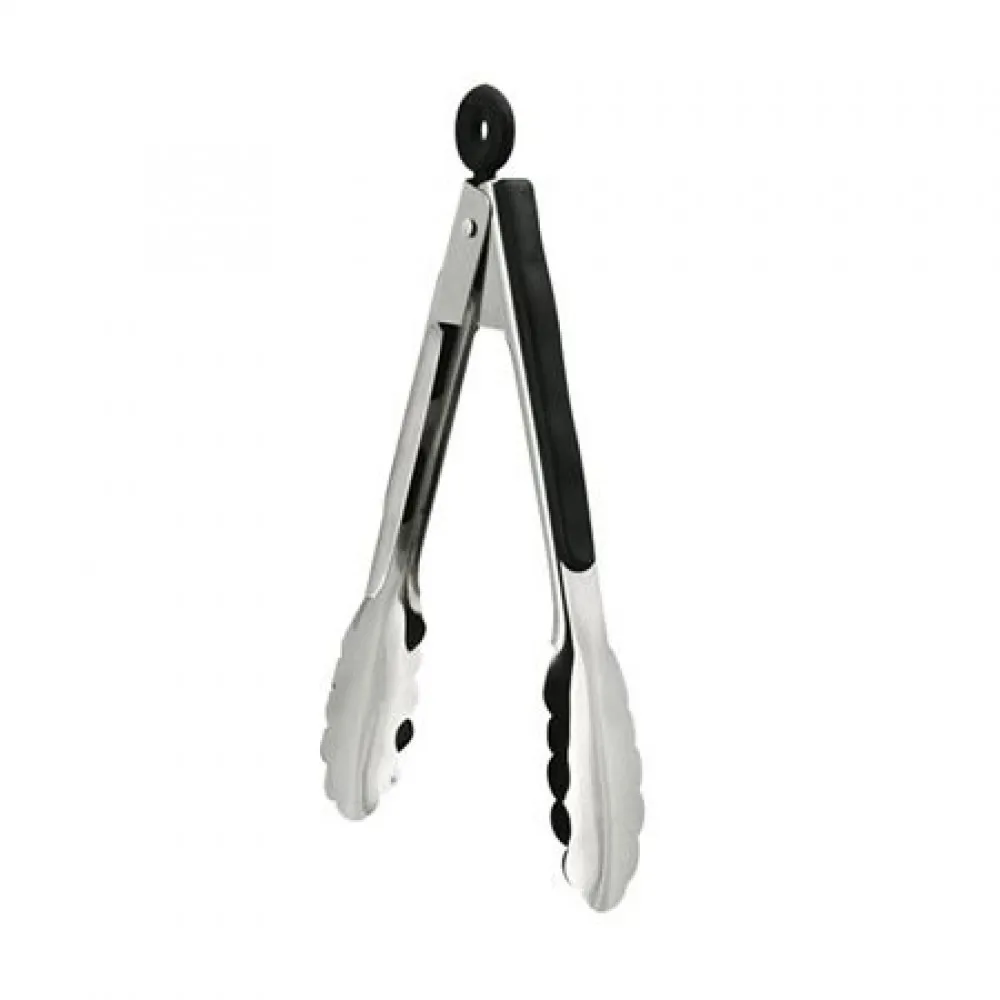 Tongs S/s With Black Handle 9''