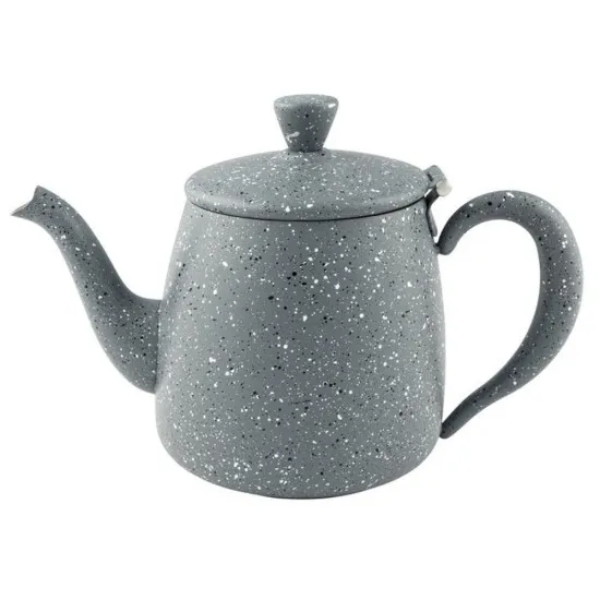 Cafe Ole 48oz Grey Granite 18/10 S/s Teapot