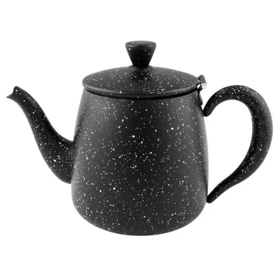 Cafe Ole 48oz Black Granite 18/10 S/s Teapot