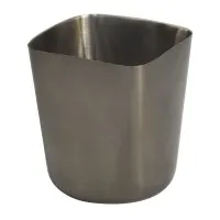 French Fry Cup S/s Sq Mouth Mirroe Finish Black