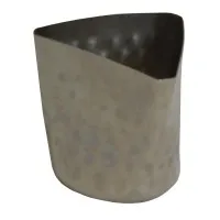 French Fry Cup S/s Triangle Mouth Mirror Finish Hammered Black