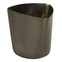 French Fry Cup S/s Triangle Mouth Mirror Finish Black