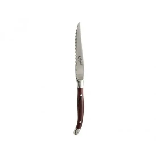 Virgule Steak Knife Brown Handle (box12)