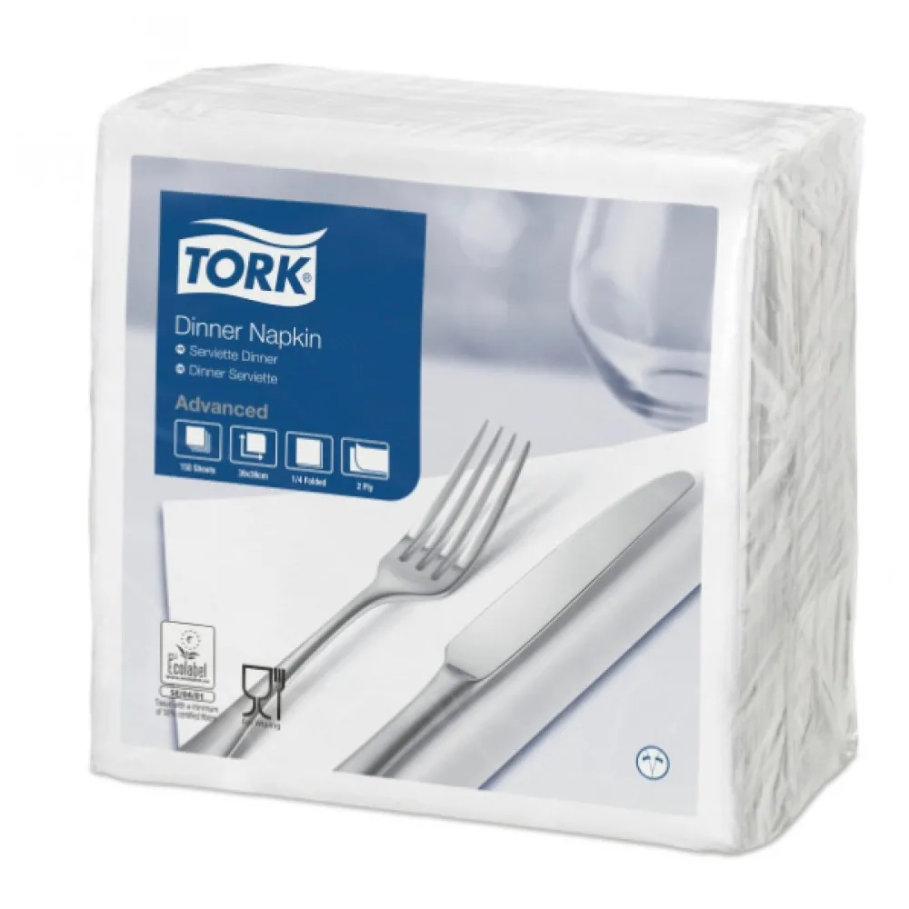 Tork White 39/2 Dinner Napkin X 1800